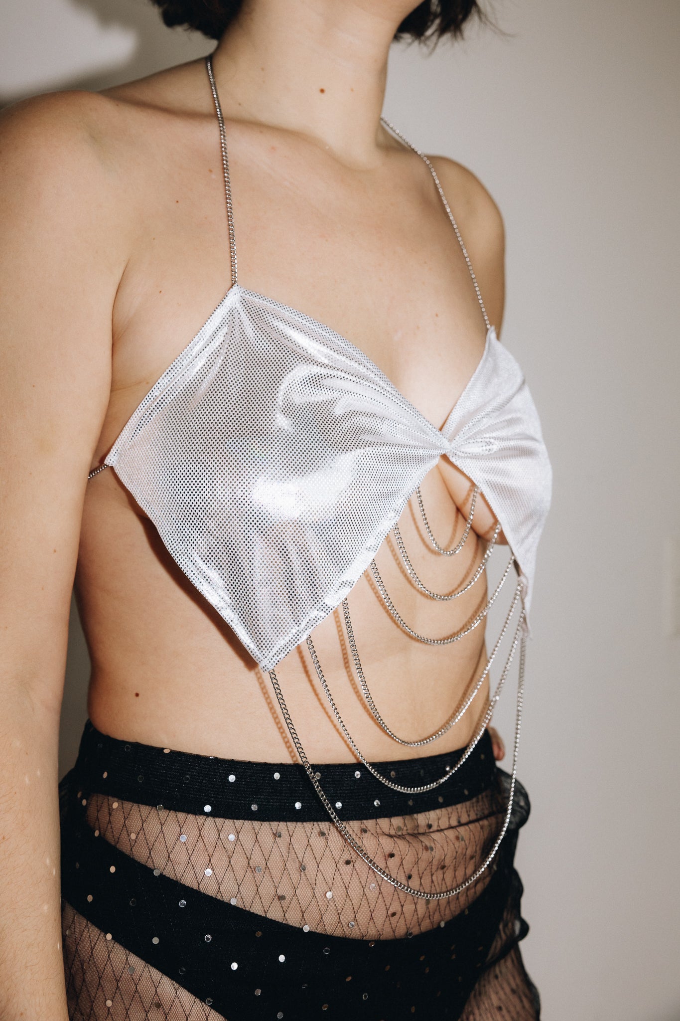 Hedone | Metallic Halter-Top