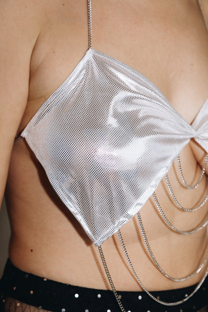 Hedone | Metallic Halter-Top