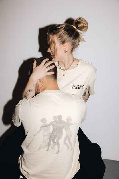 Heavy Oversize Shirt feuchteträume - Unisex mit Rückenprint | S